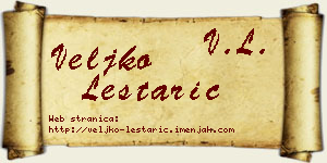 Veljko Leštarić vizit kartica